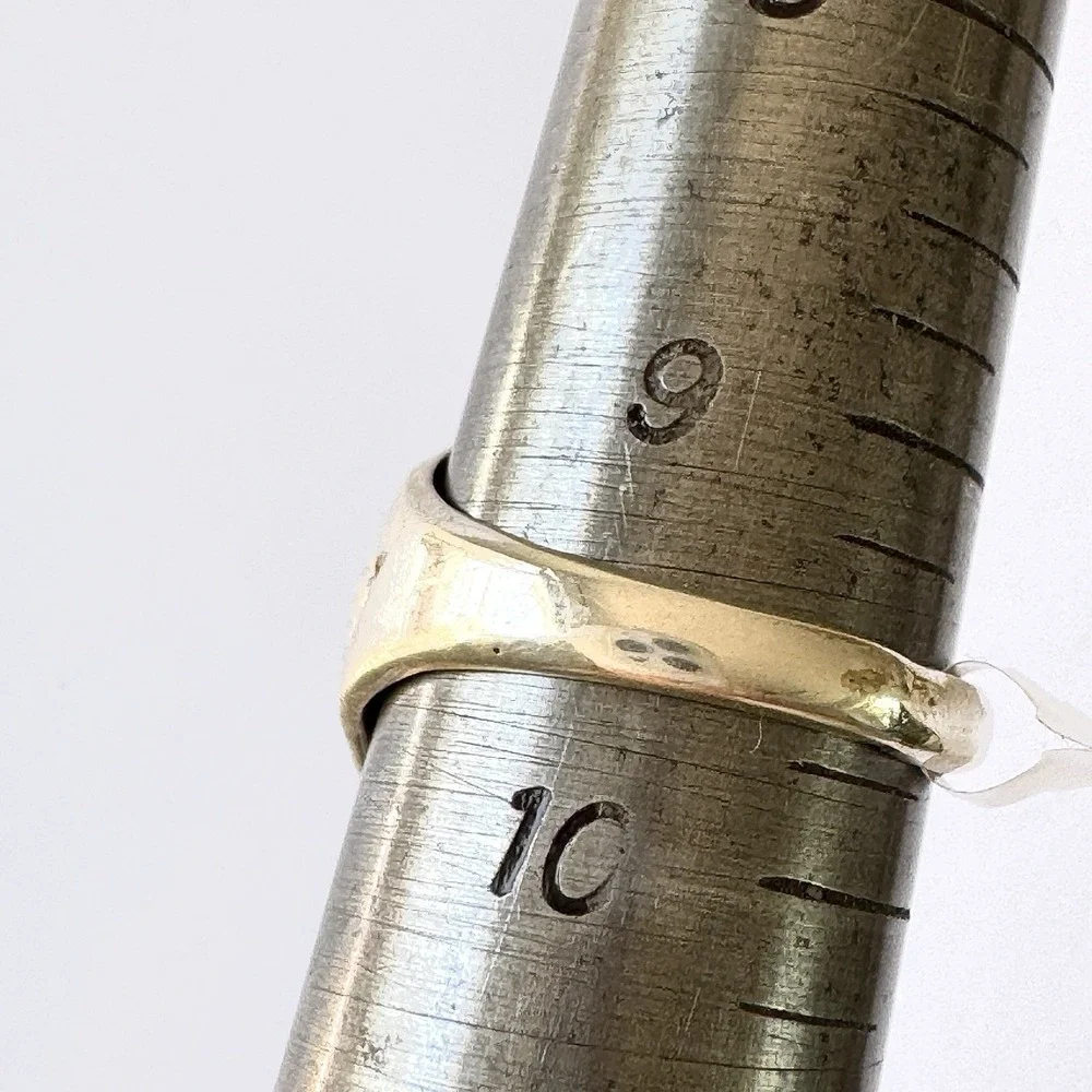 Navajo Bumblebee Jasper Mens Ring Sz 9.5 Annie Lincoln Sterling Handmade Band